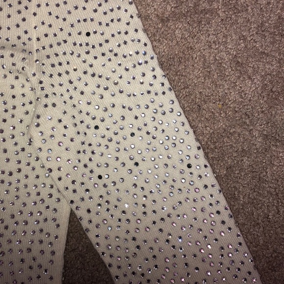 Alice + Olivia White Rhinestone Crewneck Sweat - Picture 2 of 3